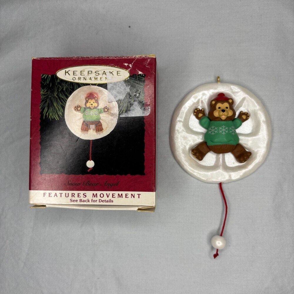 HALLMARK Keepsake Snow Bear Angel Ornament 1993 Christmas Holiday Tree